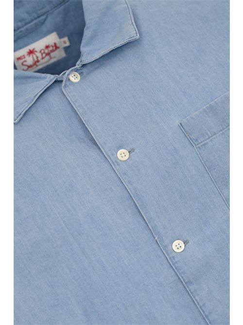 Camicia in cotone Chambray Mc2 Saint Barth | SIFNOS00317H CHAMBRAY DENIM LIGHT